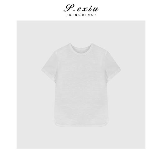 04-3潘依绣丁丁宠粉【通勤百搭】100%棉极简风舒适短袖T恤  W-61839 商品图3