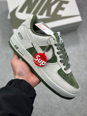 夏日特惠💰460 海外限量发售 公司级 Nike Air Force 1 07 Low “灰绿”全麂皮supreme联名秋冬 空军一号低帮休闲板鞋