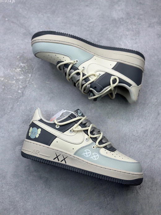 夏日特惠💰460 实拍 “kaws米灰蓝” NK Air Force 1 X Kaws 空军一号定制绑带 商品图4