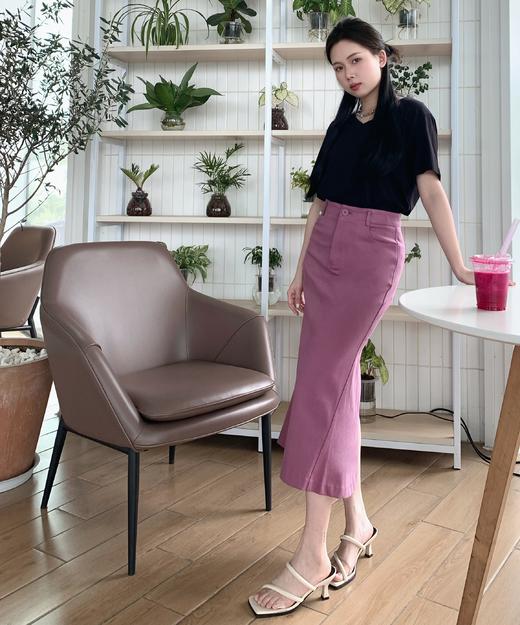 后开衩净色鱼尾半裙9521140008 商品图4