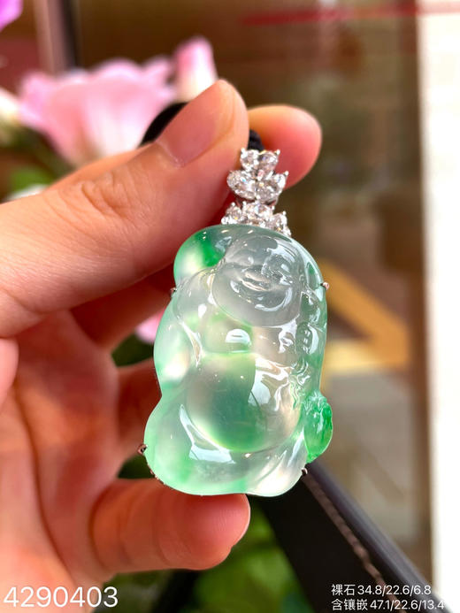 龙石种木那料佛公吊坠【4290403】具体价格微信咨询 商品图5