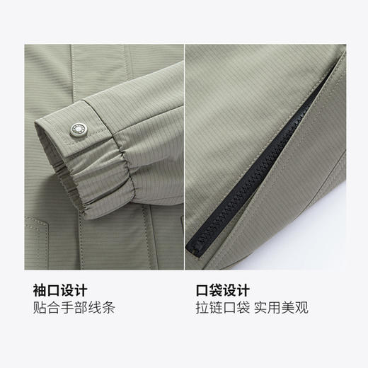 【易打理】圣得西男士连帽户外休闲夹克春款中青年外套2412932042 商品图3