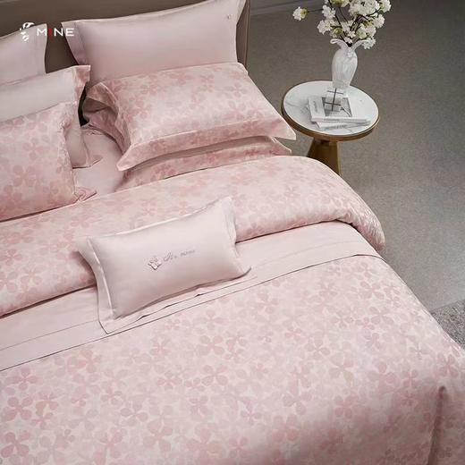 【6F】寐长绒棉色织提花四件套：丁香 商品图1