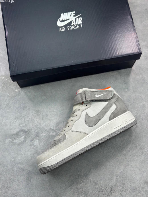 夏日特惠💰470 官方同步发售 公司级 Nike Air Force 1 'Mid 07 灰橙麂皮 空军一号中帮休闲板鞋 商品图2