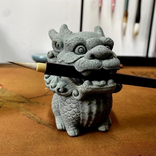 手工石狮麒麟文房笔搁笔架镇纸创意文房摆件 商品图4