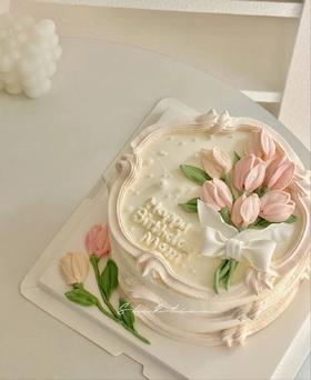 （三款）鲜花翻糖手绘蛋糕