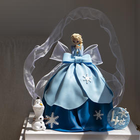 艾莎翻糖裙蛋糕