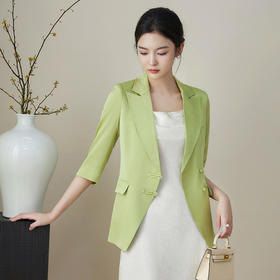 重工精致改良新中式，醋酸缎轻奢西装外套WLZD-2411105