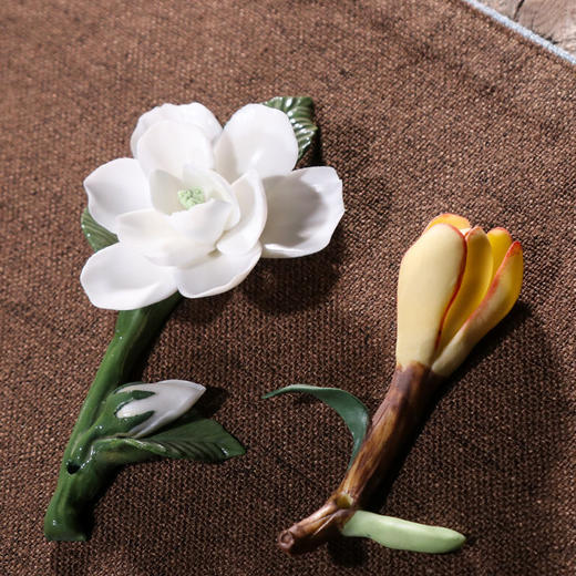 茶道线香插香炉熏香檀香家用室内禅意香座摆件手捏陶瓷花 商品图0