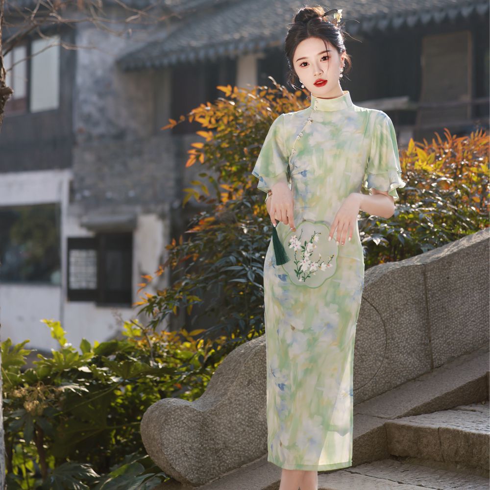 复古优雅中国风，新中式改良旗袍BJS-2052