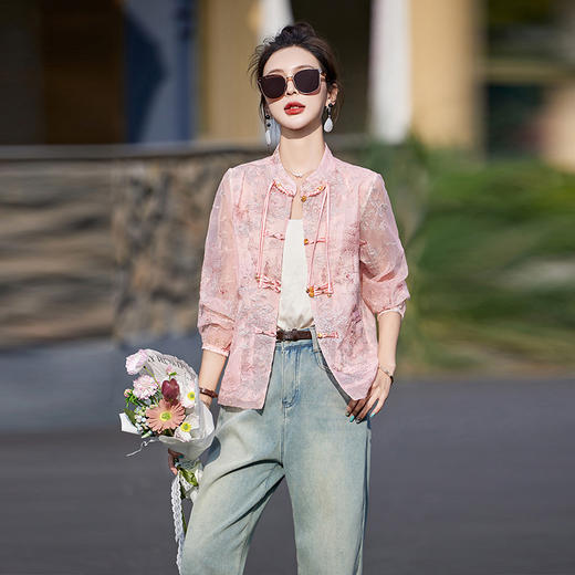 优雅时尚防晒衣，新中式清爽短外套HR-AQHUI2428 商品图5