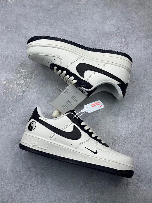 夏日特惠💰430 新品出货 公司级 Nike Air Force 1 Low ’07 米白黑 空军一号低帮休闲板鞋 商品图4