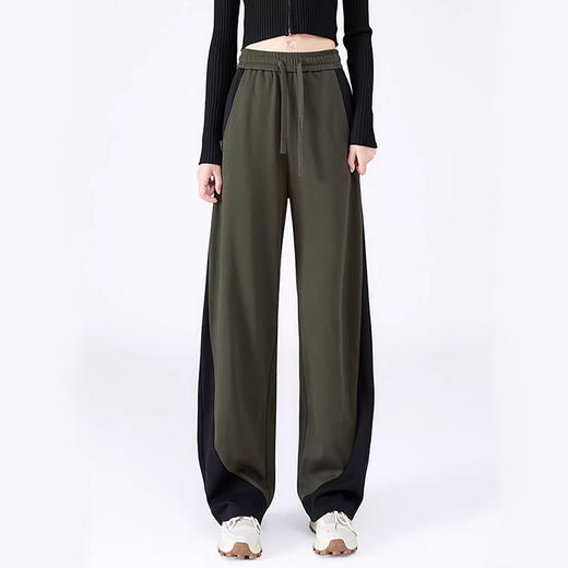 裁缝学苑AQ259拼接撞色休闲裤纸样女装新款时尚运动风宽松显瘦阔腿拼接长裤 商品图5