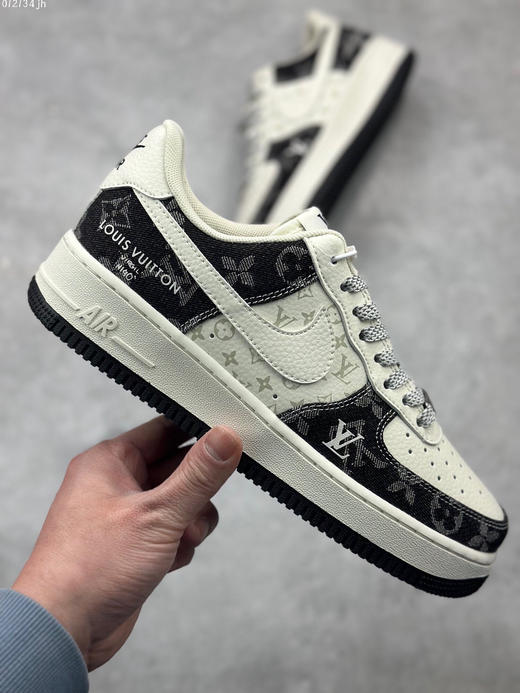 夏日特惠💰490 海外限量发售 公司级 NIke Air Force 1 '07 Low “LV联名--荧光黑牛仔” 空军一号 中帮 运动鞋 休闲鞋 商品图3