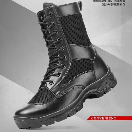 超轻户外战狼同款马丁靴男夏款透气军训高帮鞋男款中帮工装特种兵 商品图9