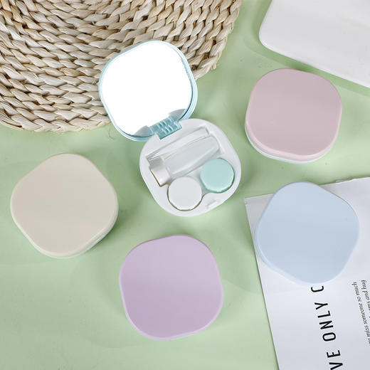 简约隐形眼镜盒便携近视美瞳伴侣盒双联盒替换收纳盒WL6661 商品图1