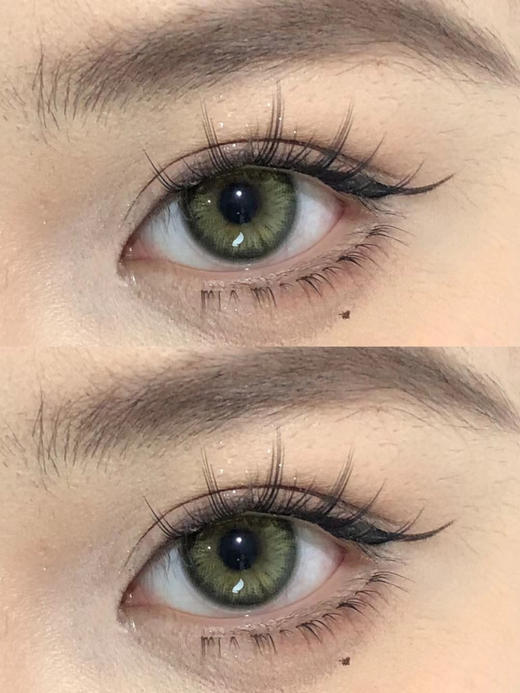 Mixlook经典回归 复古橄榄绿/复古棕；染色13.4mm ；韩国icodi产/年抛/硅水凝胶材质 商品图1