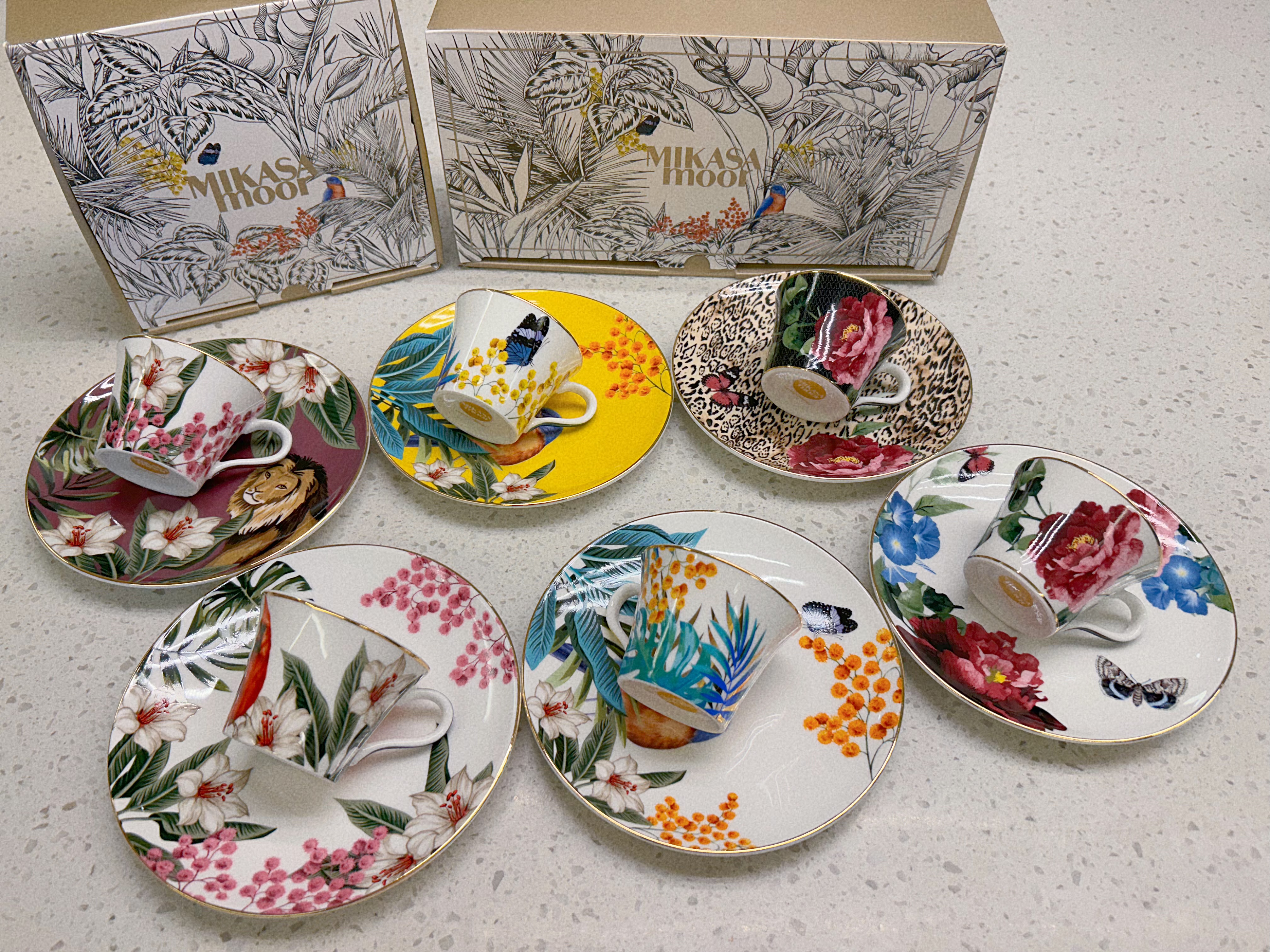 土耳其Mikasamoor杯子六件套/甜品盘六件套，漂亮到移不开眼