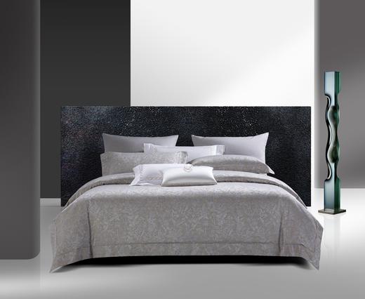 利路米家纺24年春季新款百支匹马棉色织提花四件套 卢浮花园--浅茶 商品图0