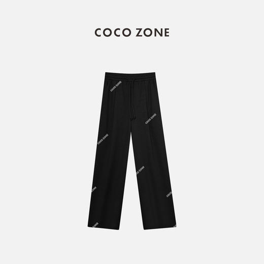COCO ZONE 松紧腰百搭时尚休闲裤通勤风高腰直筒裤 24C10248 商品图2