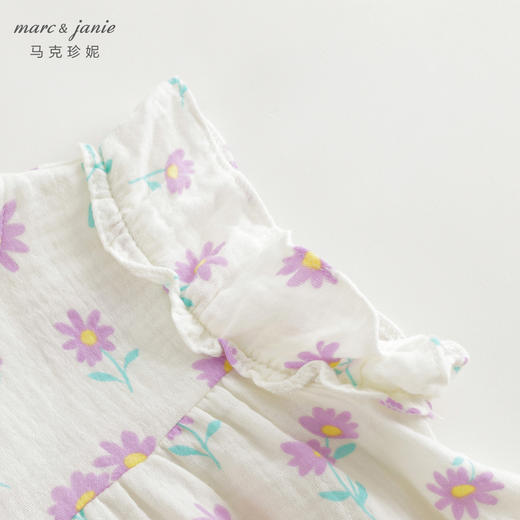 马克珍妮女童雏菊满印小飞袖连衣裙背心裙儿童裙子夏装新款240652 商品图3