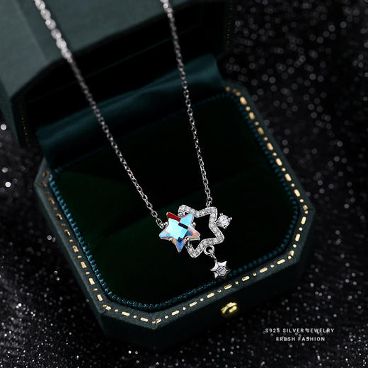 【星星仙子】S925银幻彩石星星项链【YXS-YA0276】 商品图2