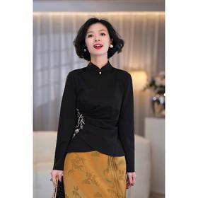西子/竹报平安中式东方刺绣旗袍风收腰设计感修身上衣/SYLL149