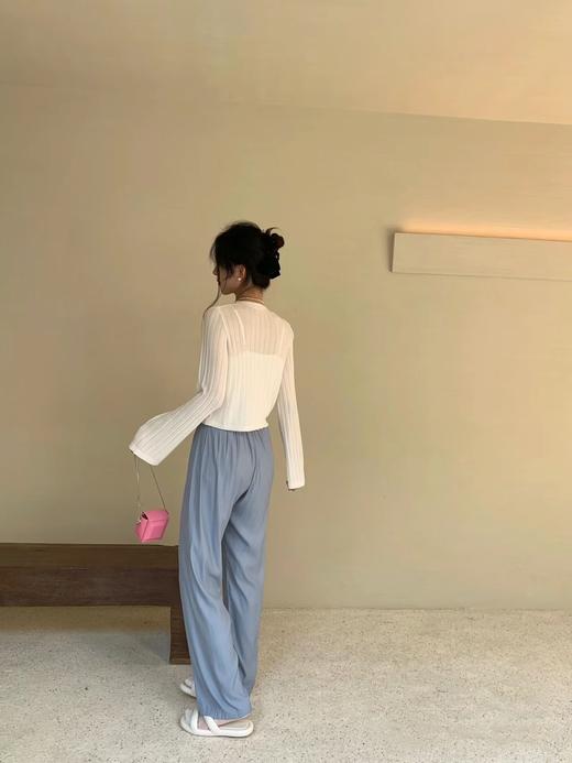 【绿菊】醋酸冰丝阔腿裤 商品图1