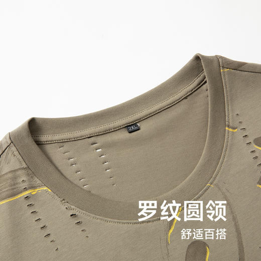 【Q】【新款DPS】大依优型大码短袖T恤圆领加肥加大肥佬休闲宽松透气上衣男士半袖夏装潮款 商品图2