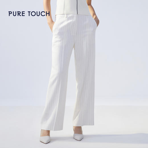 pure touch条纹西裤醋酯纤维1368241028 商品图0
