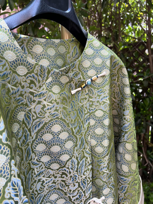 106-3高端新中式 九子菩提 百分百宋锦盘口外套上衣  温润亲肤有质感 商品图12