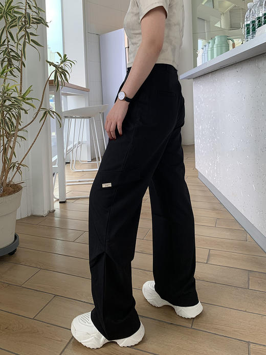 侧双褶净色工装长裤 9522100012 商品图3