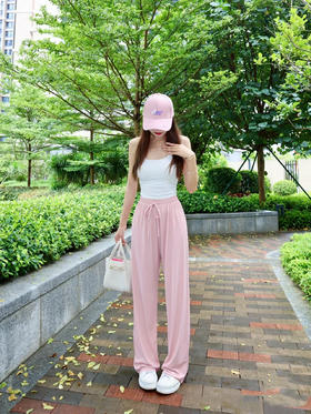 【绿菊】醋酸冰丝阔腿裤