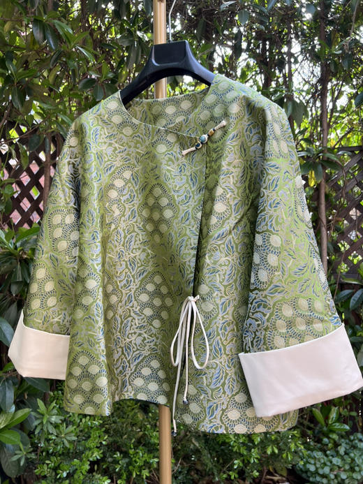 106-3高端新中式 九子菩提 百分百宋锦盘口外套上衣  温润亲肤有质感 商品图10