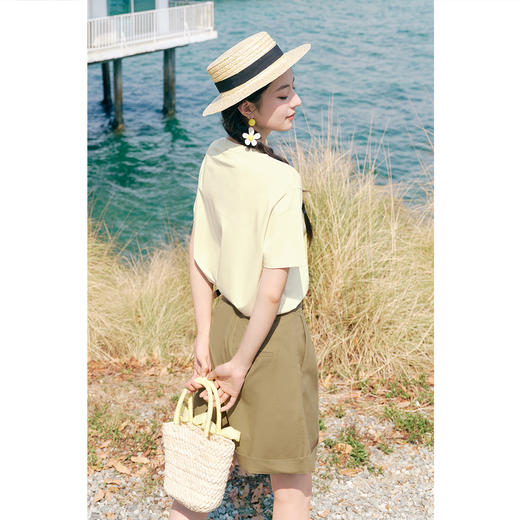 【严选】诗凡黎衬衫一字领浪漫衬衣女2024春夏新款荷叶领百搭法式SF4220351 商品图4