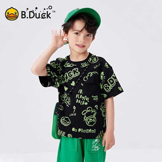 B.Duck小黄鸭童装夏季短袖T恤105-150 BF2501011 商品图0