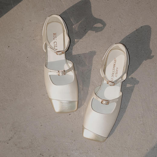 BIUCILI 原创设计 新中式丝绒真丝布芭蕾舞鞋中空玛丽珍女单鞋 商品图0