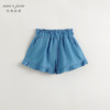 马克珍妮2024年夏装新款女童天丝透气凉感花边牛仔短裤240616 商品缩略图2