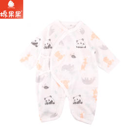 棉果果夏季新品3A抗菌纱布蝴蝶连体衣M201726224382