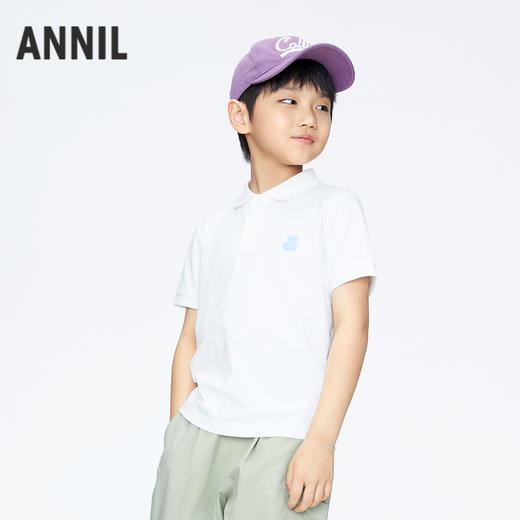 男童记忆棉POLO衫翻领短袖夏季新款安奈儿童装实体店同款AB421737 商品图2