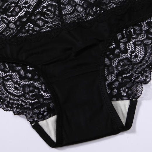 都市丽人时尚系列蕾丝网布内裤女蕾丝女士内裤低腰三角内裤LK43E3 商品图6