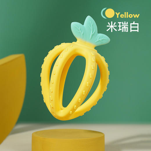 小雅象草莓婴儿磨牙棒咬胶软硅胶玩具可水煮宝宝立体安抚牙胶 商品图5