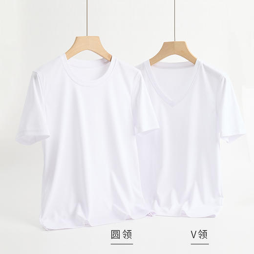 AS 1977585-1液氨匹马棉凉感免烫醋酸t恤宽松显瘦叠穿上衣 商品图3