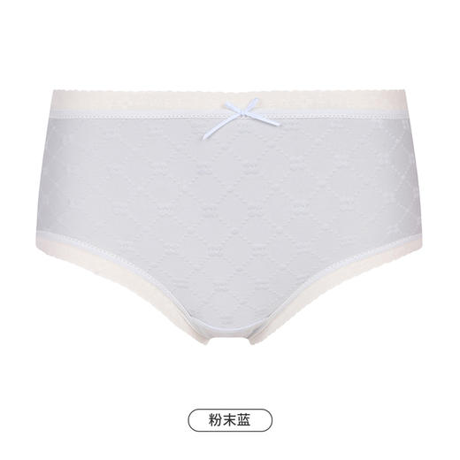 都市丽人基础系列舒肤棉内裤女棉提花纯棉女士内裤中腰平角内裤LK45A9 商品图10