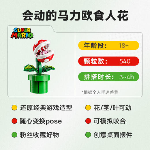 乐高积木L71426乐高马力欧系列吞食花 商品图2