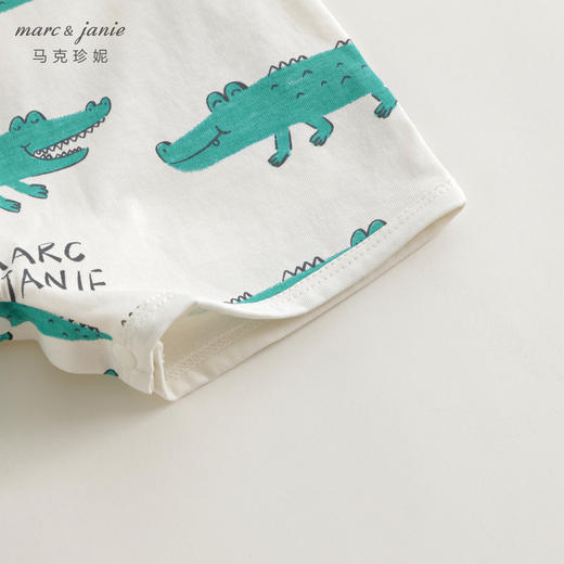 [凉感透气]马克珍妮男宝宝趣味鳄鱼连体衣婴儿爬服夏装新款240521 商品图3