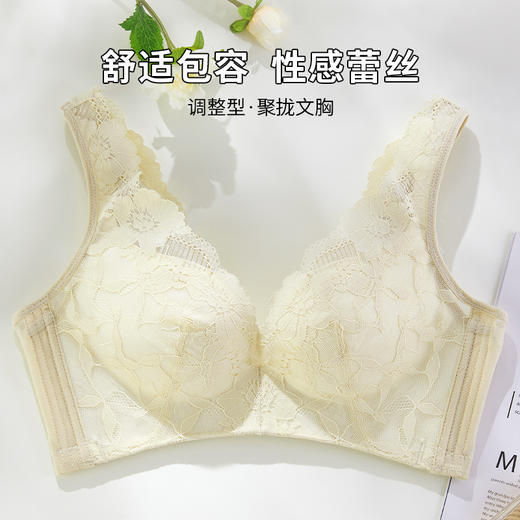 雅黛丽内衣小胸聚拢显大性感蕾丝文胸无钢圈收副乳防下垂美背胸罩 商品图1