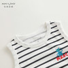 马克珍妮2024年夏装新款男童黑白条纹机器人纯棉短袖背心240532 商品缩略图3