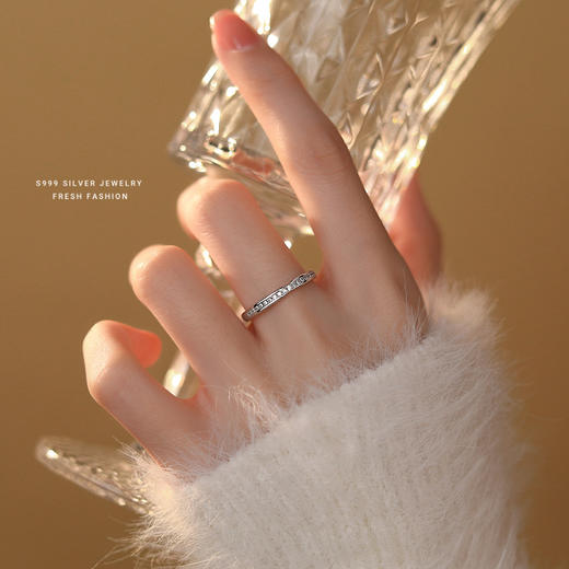 【蒹葭白露】S999银情侣戒指【YXS-K1538】 商品图3