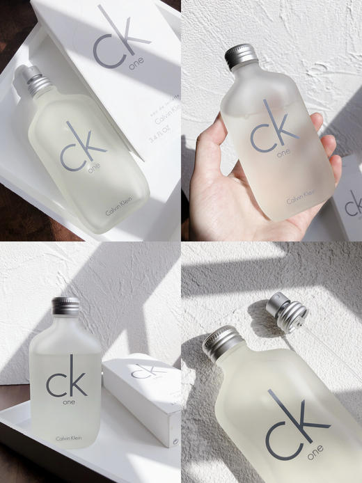 适合春天的温暖木质调中性淡香 Calvin Klein卡尔文克雷恩白CK ONE 中性香水100ML 有点柑橘的味道 阳光下的白衬衫的调调，清新自然脱俗  任何场合都适合的一款香 男女通用不踩雷 商品图0